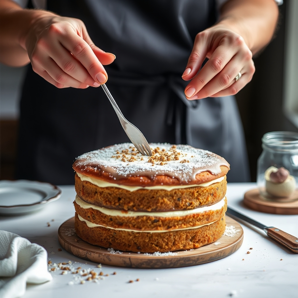 Garniture et Assemblature du Gâteau — Recette de gâteau basque traditionnel