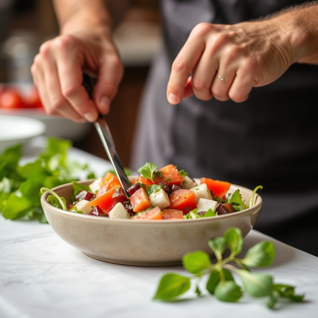 Les étapes pour préparer une salade basque estivale — Recette de salade basque estivale