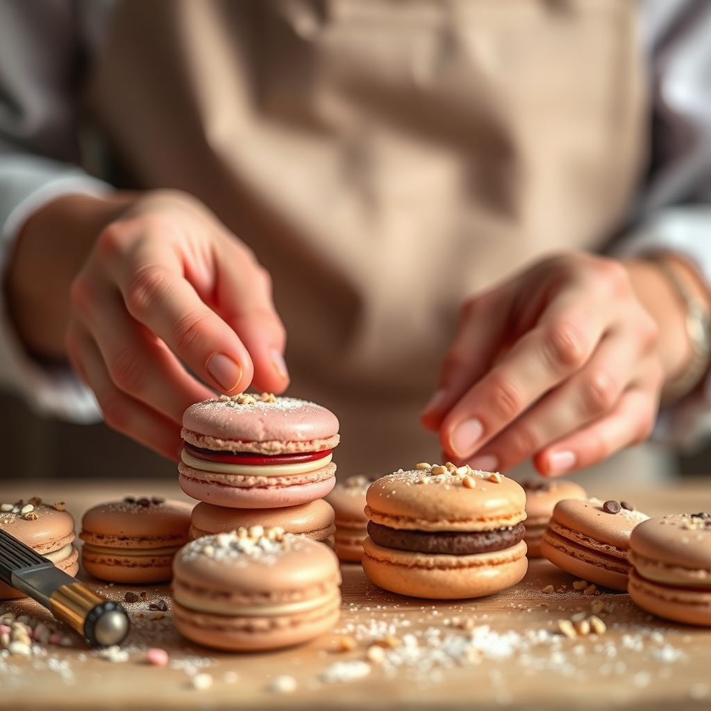 Assemblage et Décoration des Macarons — Recette de macarons basques