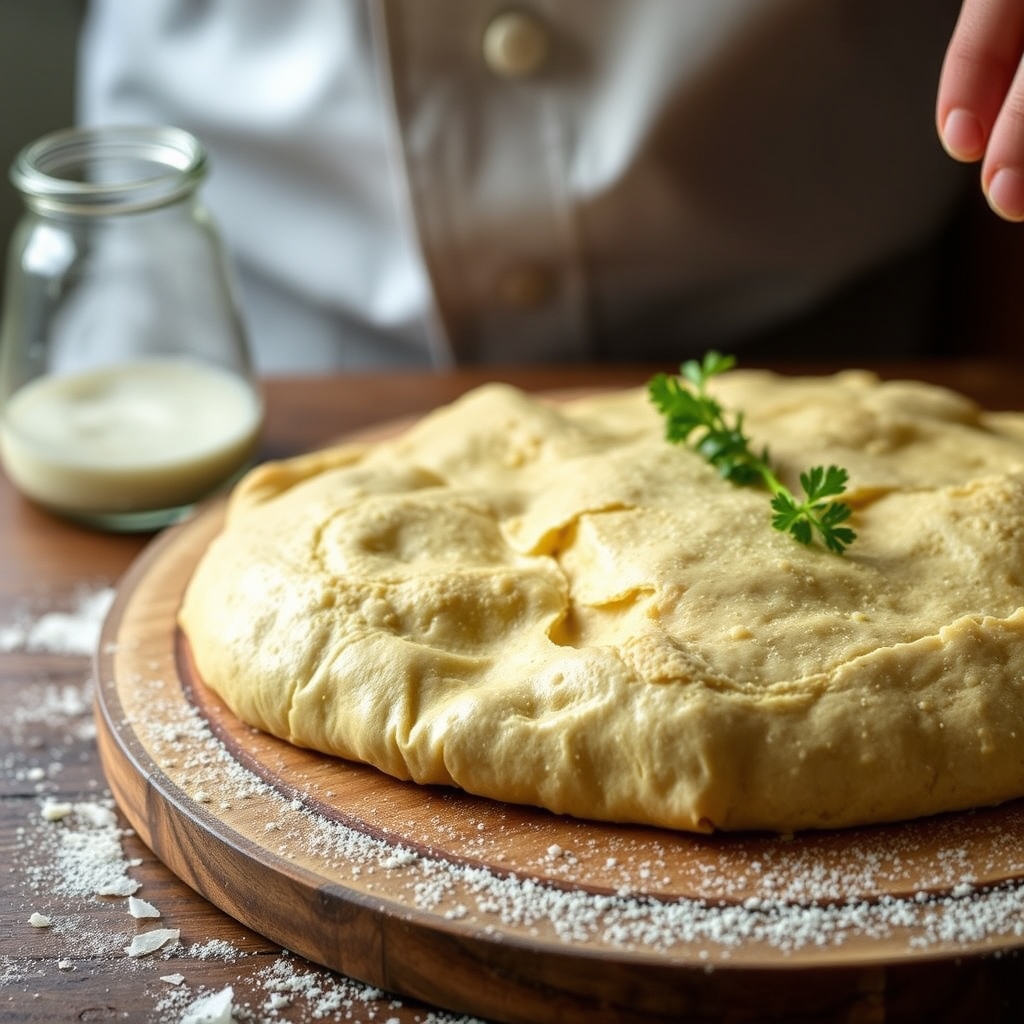 Ingrédients et préparation de la pâte feuilletée — Recette de tourtière basque